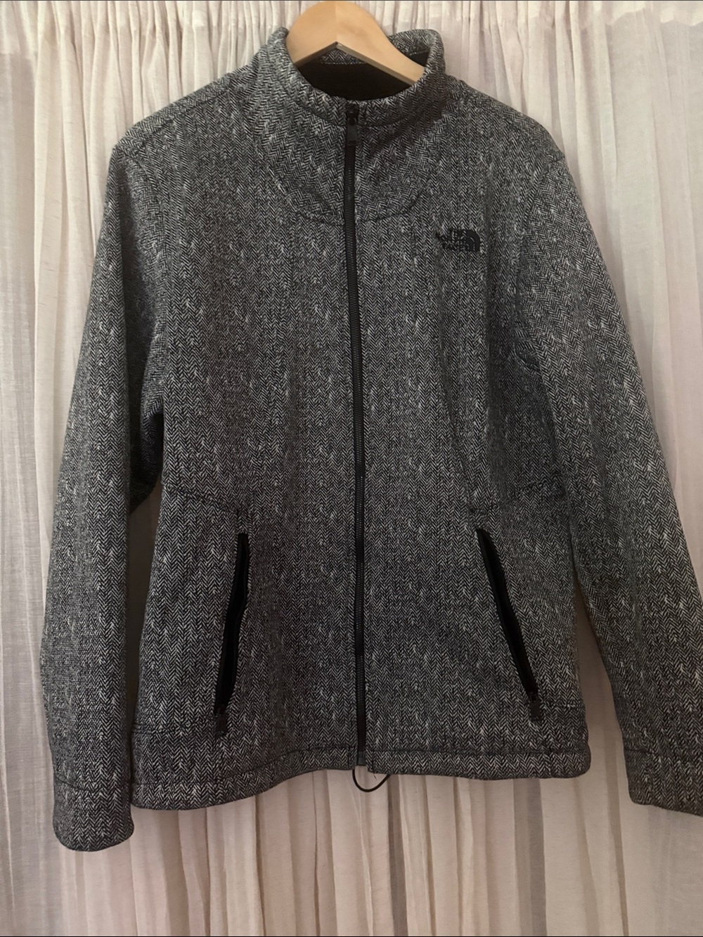 The North Face Men's Heather Gray Full-Zip Shirt Jacket
